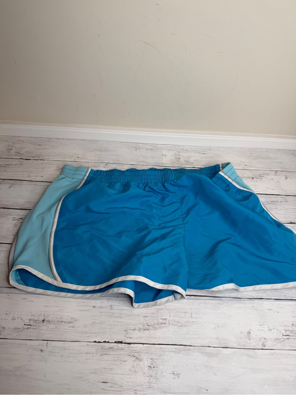Danskin Now Bright Turquoise and Light Blue Athletic Shorts